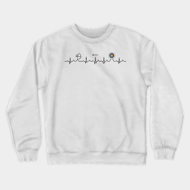 Archery Heartbeat Crewneck Sweatshirt by ValentinkapngTee